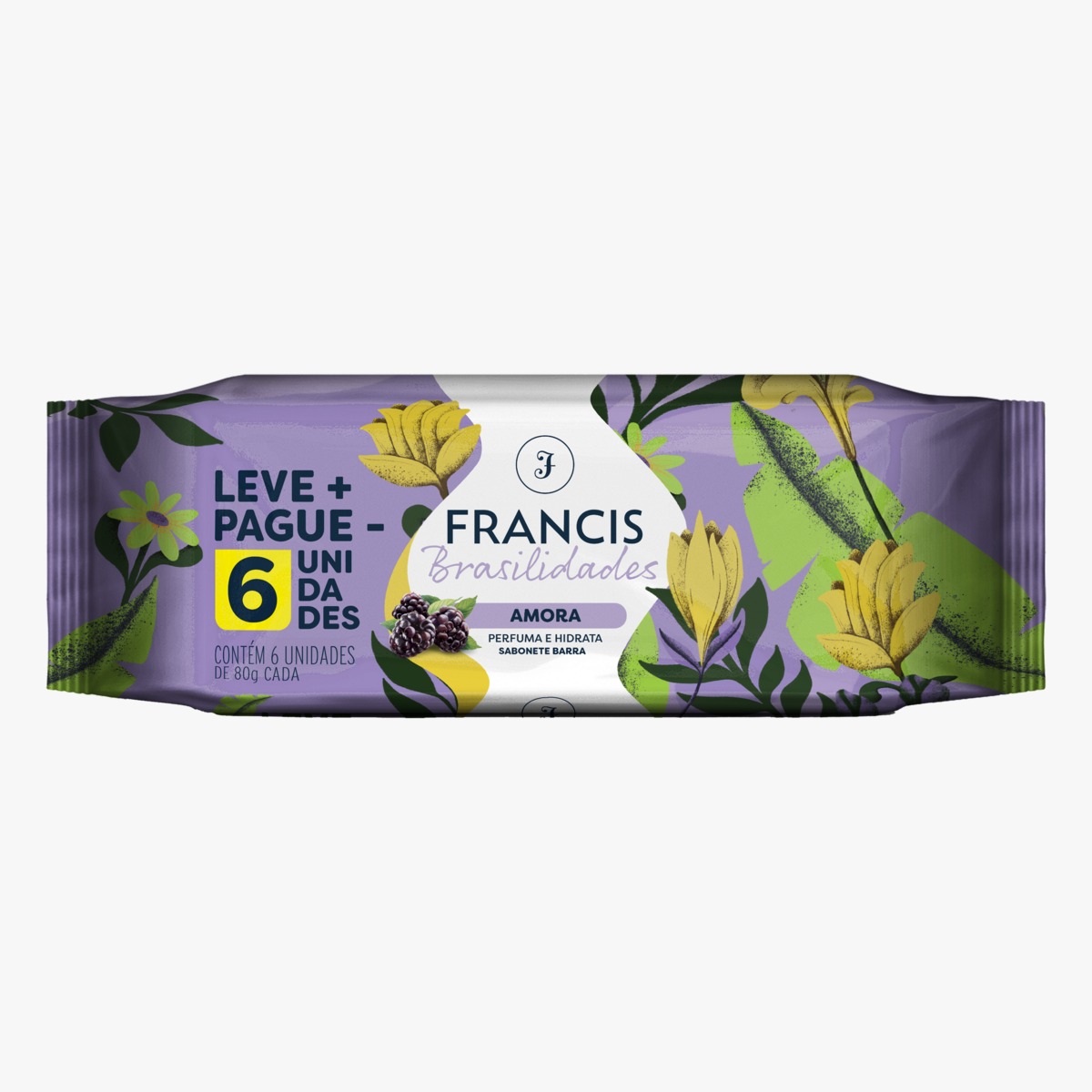 SAB FRANCIS BRASILIDADES 6X80G ROXO AMORA(18)