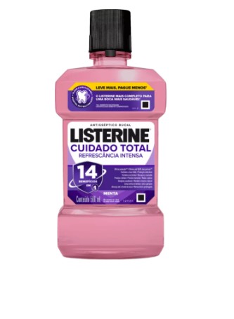 ANTISSEPTICO BUCAL LISTERINE 500ML CUIDADO TOTAL L+P- (12)
