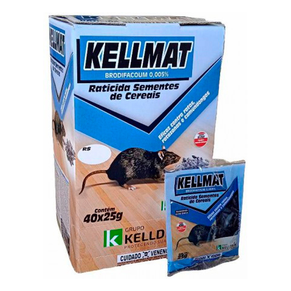 INSET RATICIDA KELLMAT SEMENTE DP 40X25G (10)