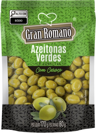AZEITONA VERDE GRAN ROMANO 80G SACHE COM CAROCO (30)