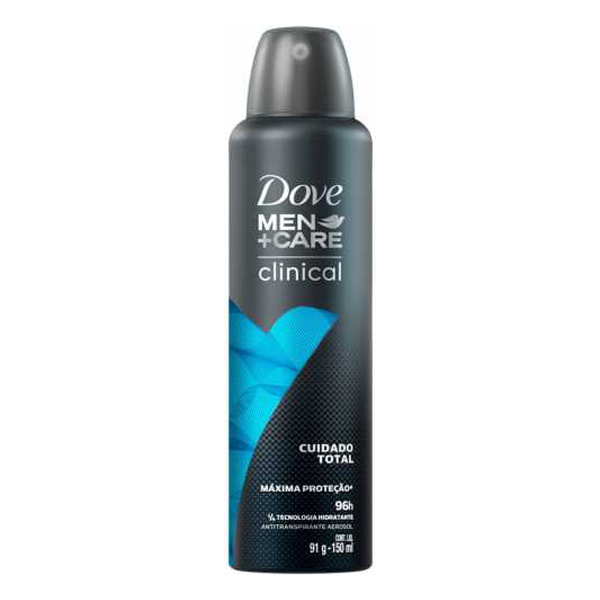 DES DOVE AERO 150ML/87G CLINICAL MASC CUIDADO TOTAL (12)