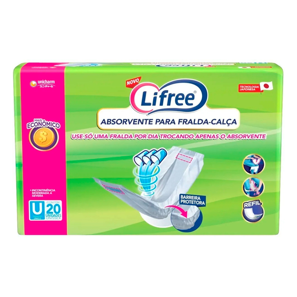 ABSORVENTE GERIATRICO LIFREE P/ FRALDA CALCA 20UN (6)