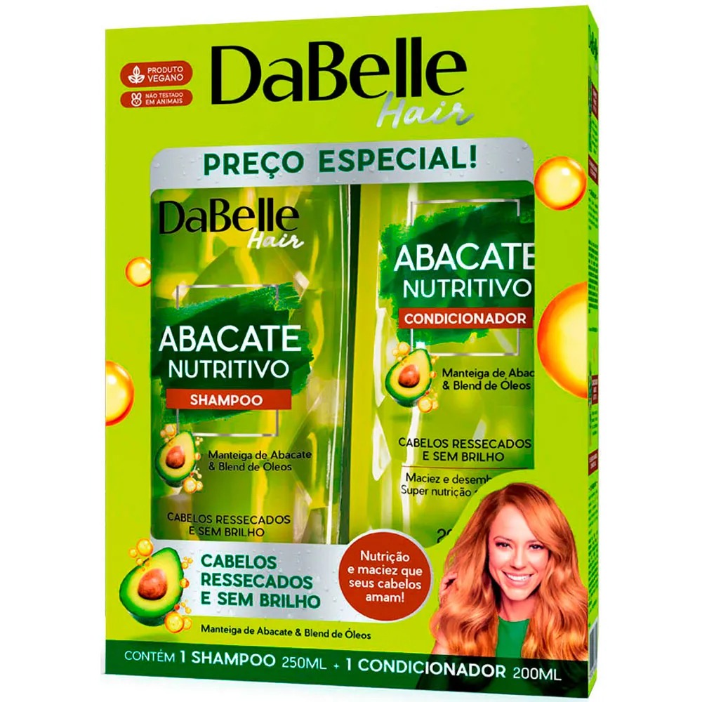 KIT SH 250ML+COND 175ML DABELLE ABACATE (12)