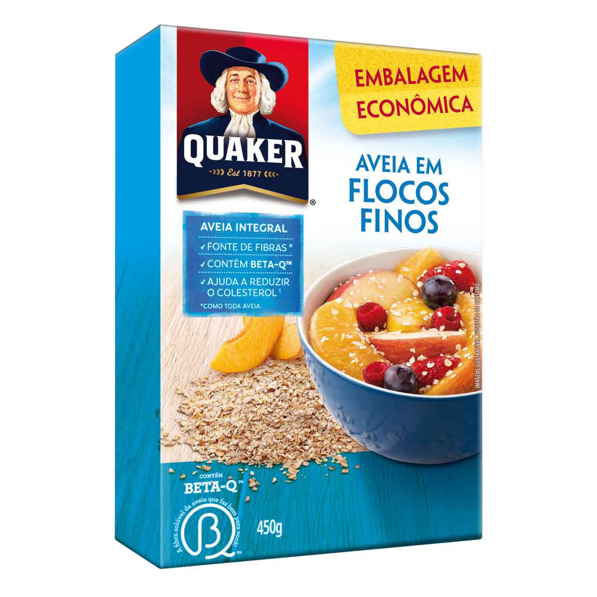 AVEIA QUAKER 450G FLOCOS FINOS PCT (12)