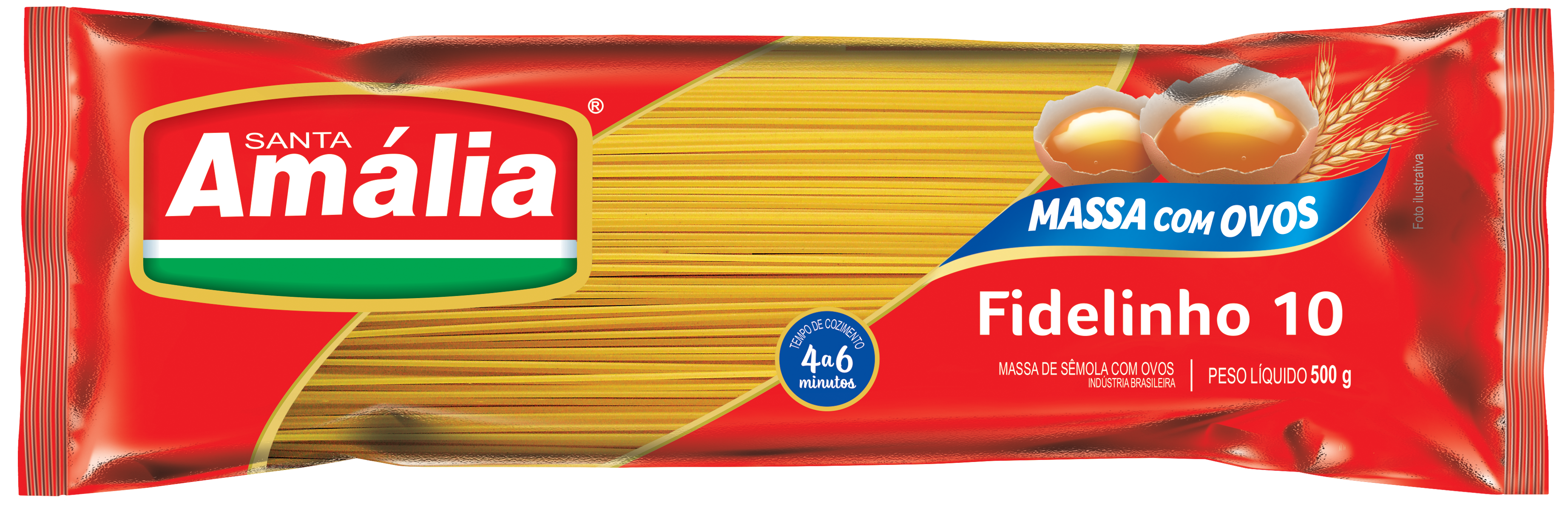 MACARRÃO FIDELINHO Nº 10 OVOS STA AMÁLIA 500GX30