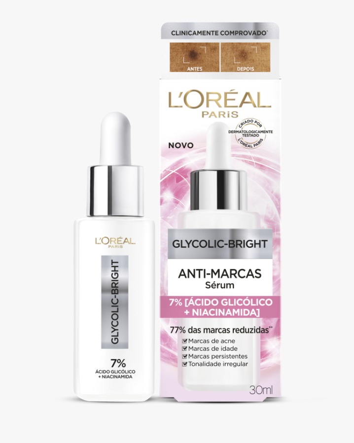 SERUM LOREAL 30ML ANT MARCAS GLYCOLIC BRIGHT (6)
