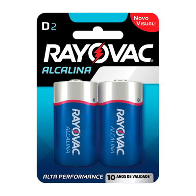 PILHA RAYOVAC ALCALINA D 2UN (12)