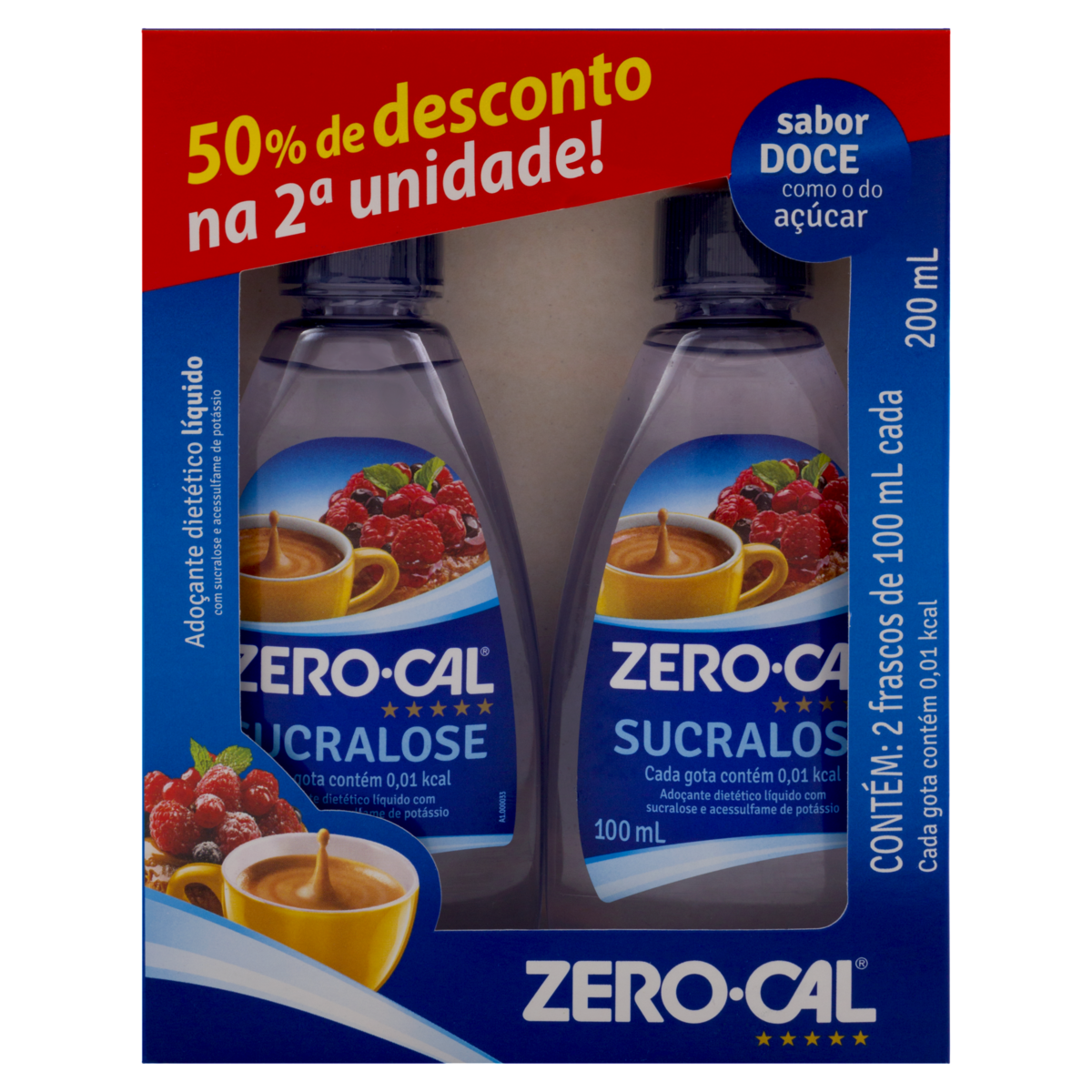 ADOCANTE ZERO CAL 100ML 2UN SUCRALOSE 50% DESC 2UN (6)