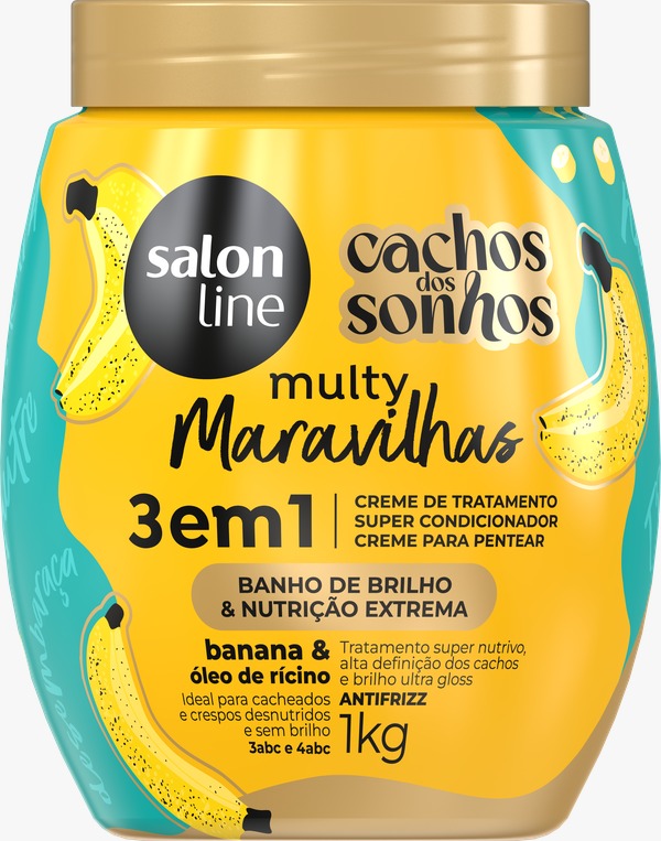 CR PENT SALON LINE 1KG CACHOS MULTY MARAVILHAS 3EM1 BANANA (6)