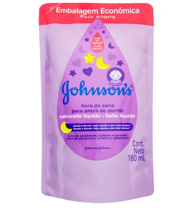 SAB LIQ JOHNSON BABY REFIL 180ML HORA SONO (12)