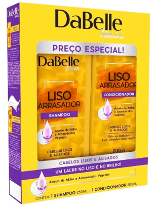 KIT SH 250ML+COND 175ML DABELLE LISO ARRASADOR (12)