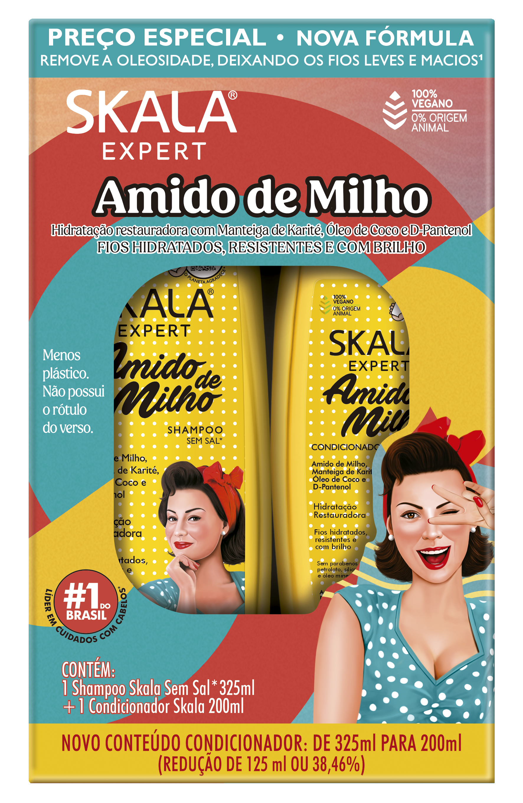 KIT SH+COND 325ML/200 ML SKALA AMIDO DE MILHO (6)