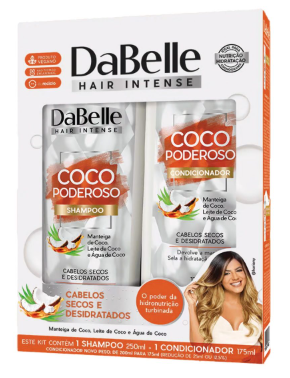 KIT SH 250ML+COND 175ML DABELLE COCO PODEROSO (12)