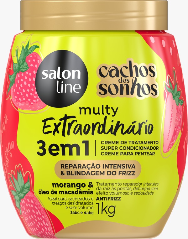 CR PENT SALON LINE 1KG CACHOS MULTY MARAVILHAS 3EM1 MORANGO (6)