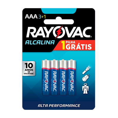 PILHA RAYOVAC ALCALINA AAA L4P3UN (12)