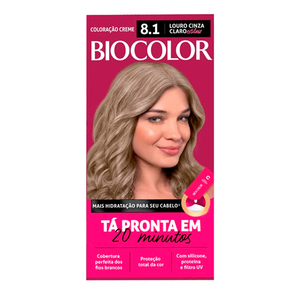 TINT BIOCOLOR 8.1 MK LOURO CINZA CLARO 20MIN (12)