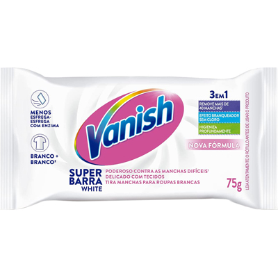 TIRA MANCHA VANISHAMPOO BARRA 75G WHITE UN (48)