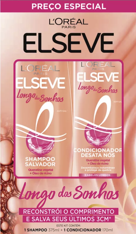 KIT ELSEVE SH 375ML+CO 170ML LONGO SONHOS