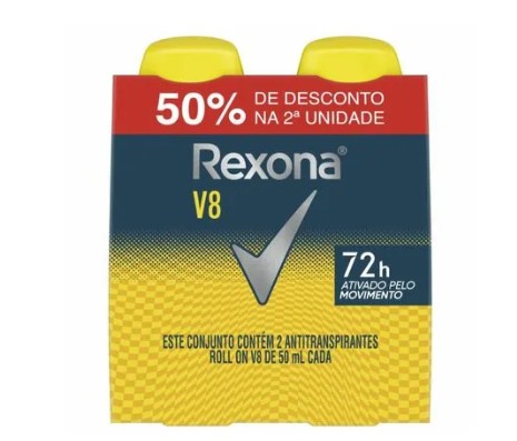 DES REXONA ROLL ON 50ML V8 PACK C/2 (15)
