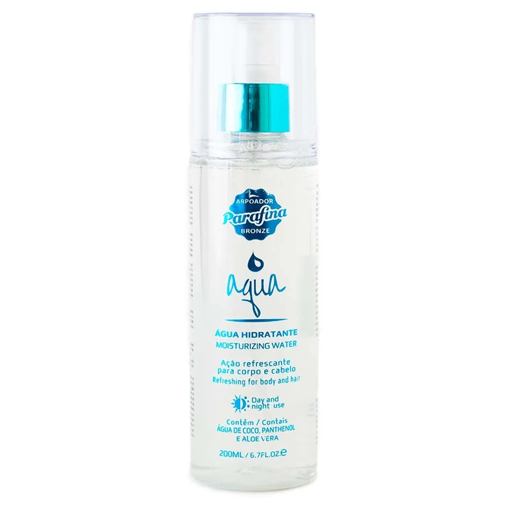 AGUA HID BRONZ PARAFINA BRONZE AQUA 200ML CORPO E CABELO(12)