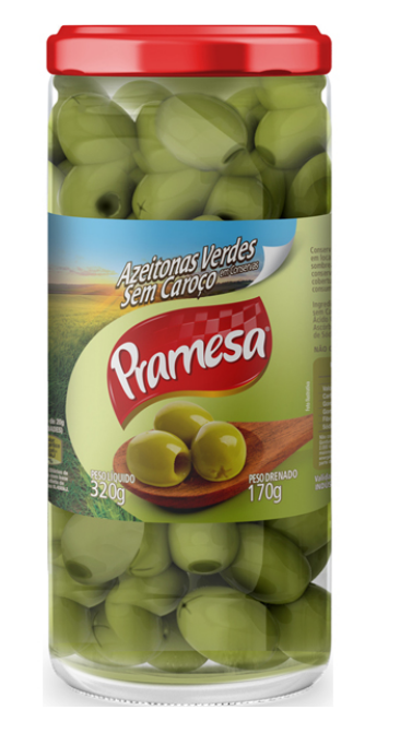 AZEITONA PRAMESA VIDRO SEM CAROCO 160G (24)