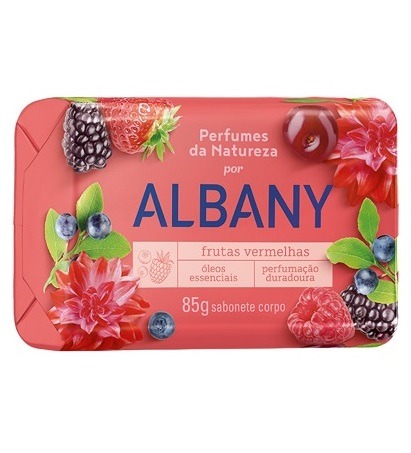 SABONETE ALBANY 85G PERFUME FRUTAS VERMELHAS (108)