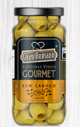 AZEITONA VERDE GRAN ROMANO 160G VD GOURMET S/CAROCO (12)