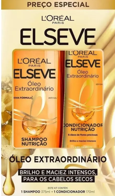 KIT ELSEVE SH 375ML+CO 170ML OLEO EXTRAORINARIO