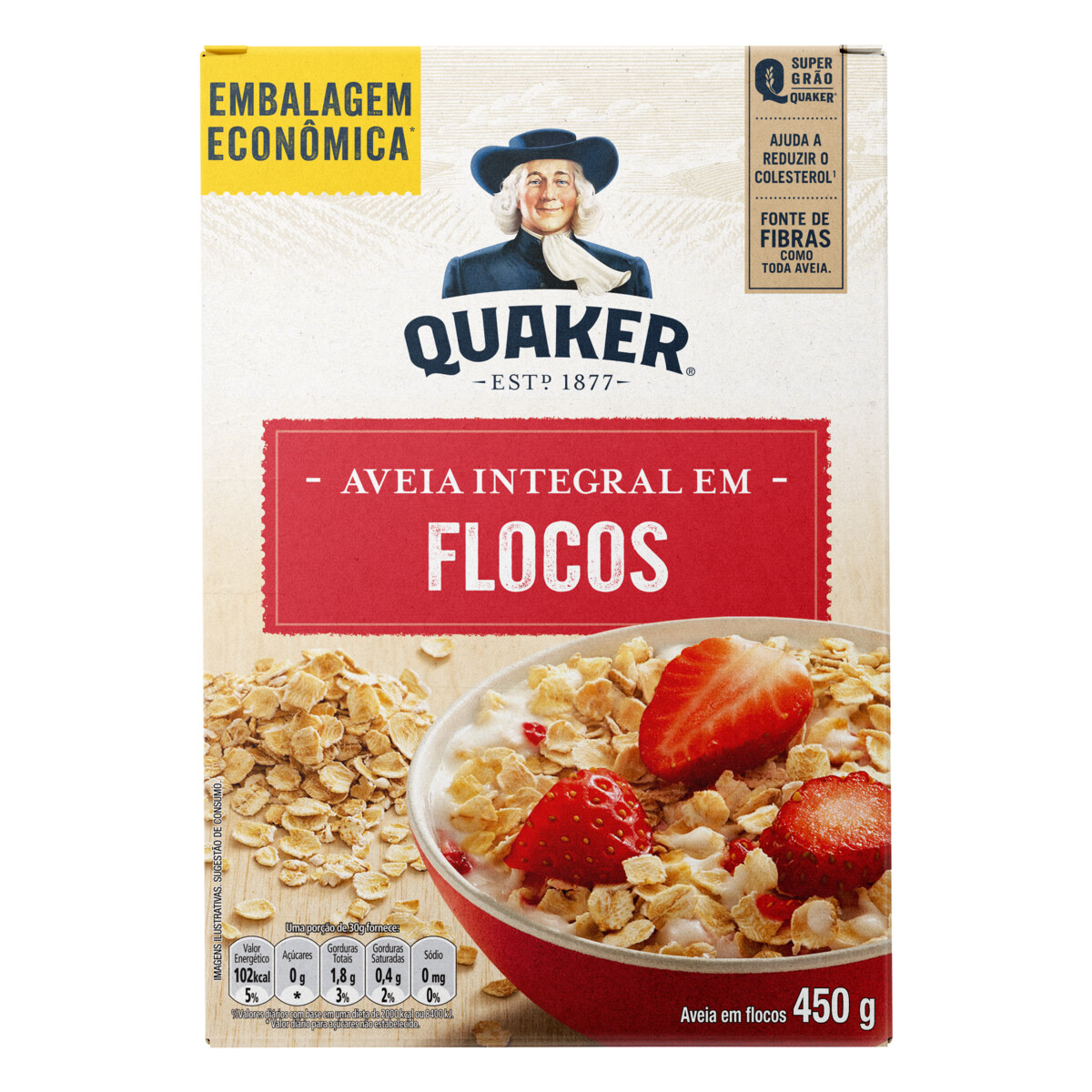 AVEIA QUAKER 450G FLOCOS REG PCT (12)