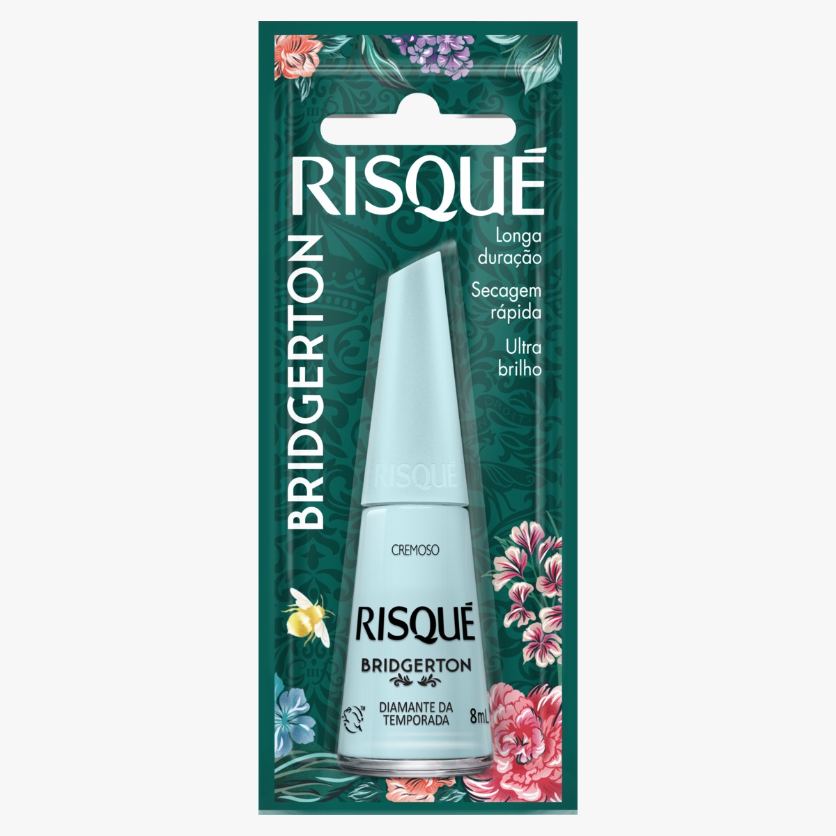ESMALTE RISQUE BLISTER 8ML CREMOSO BRIDGERTON DIAMANTE (144)