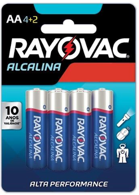 PILHA RAYOVAC ALCALINA AA 4UN (18)