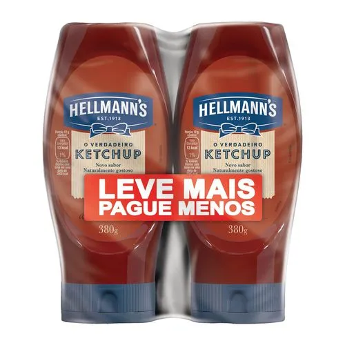KETCHUP HELLMANNS 380G TRAD L + P - (12)