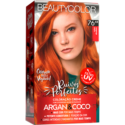 TINTURA BEAUTY COLORAMA 76.44 RUIVO ABSORVENTEOLUTO KIT (12)