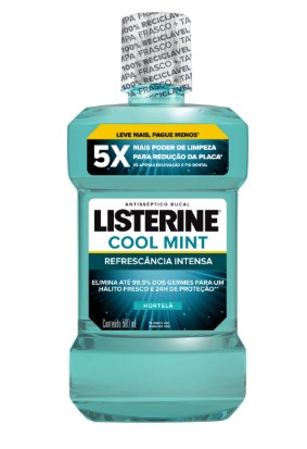 ANTISSEPTICO BUCAL LISTERINE 500ML COOL MINT L+P- (12)