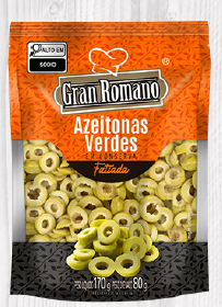 AZEITONA VERDE GRAN ROMANO 80G SC FATIADO (30)