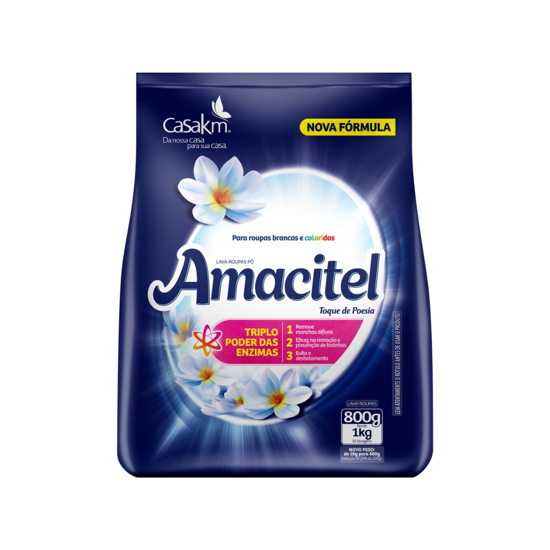 DETERGENTE PO  AMACITEL SACHE   0800G TOQUE DE POESIA (16)