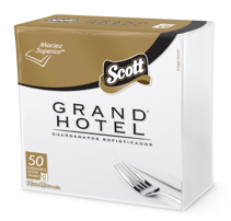GUARDANAPO SCOTT FOLHA DUPLA GRAND HOTEL 31,8X32,8 TAM. G 50X9 (72)