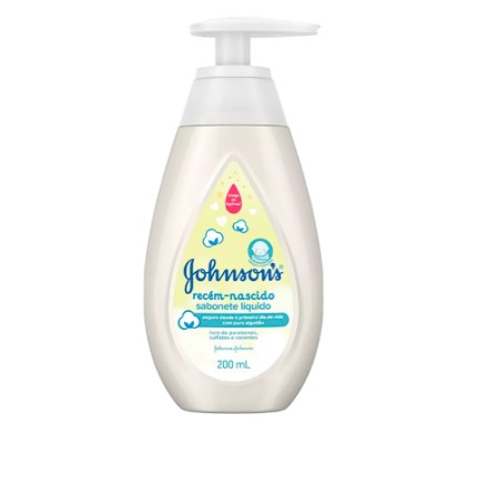 SABONETE LIQUIDO JOHNSON BABY 200ML RECEM NASCIDO (12)