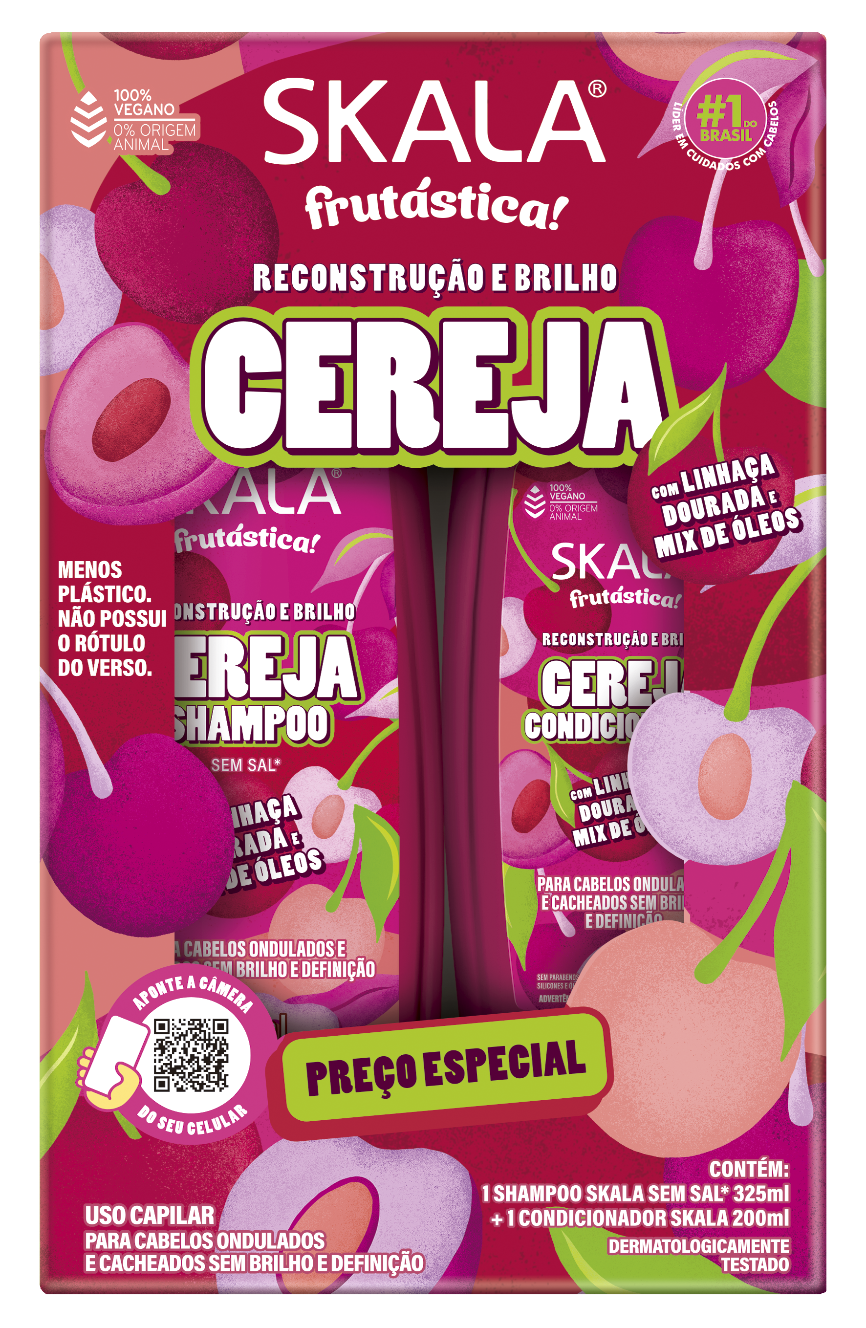 KIT SKALA SH+COND 325ML/200ML CEREJA (6)