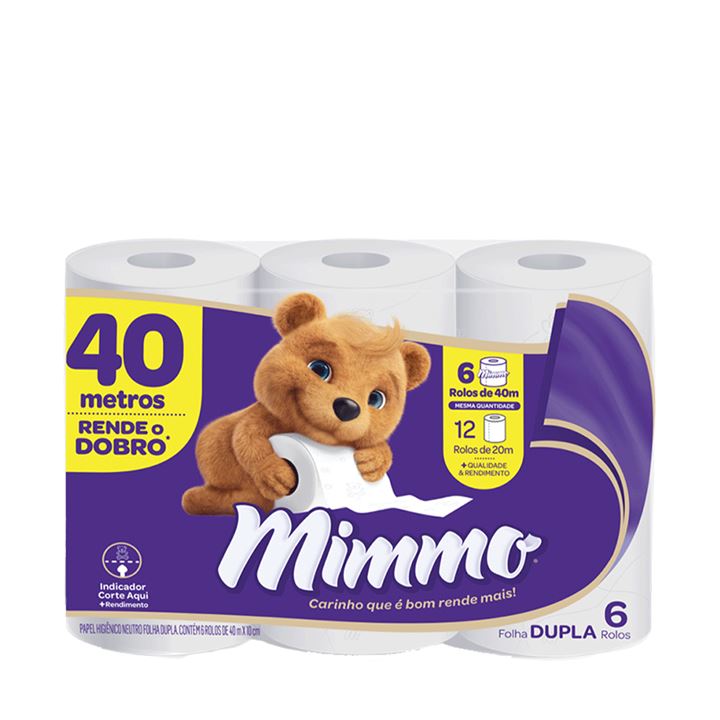 PAPEL HIGIÊNICO MIMMO FOLHA DUPLA 40X6 (10)