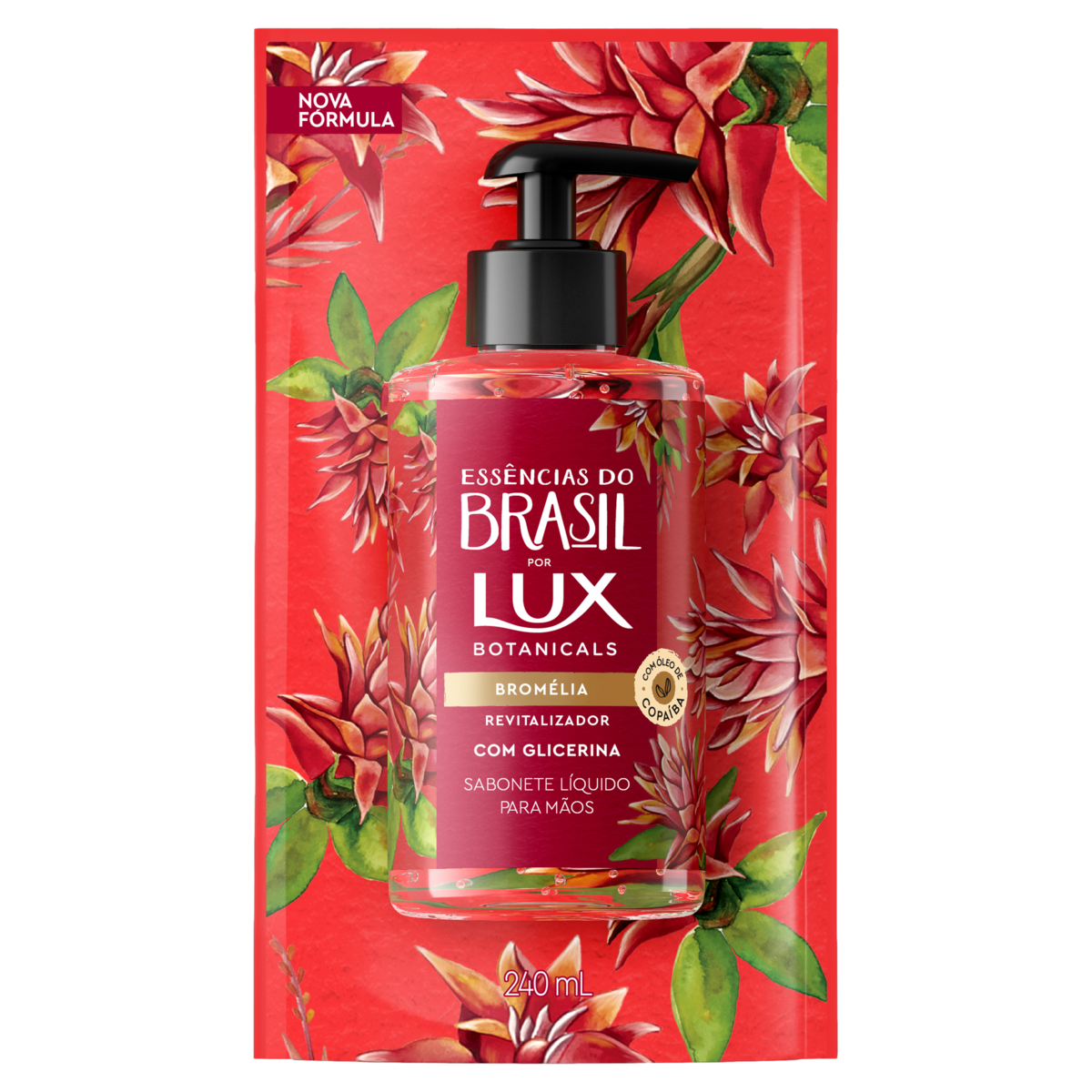 SAB LUX LIQ 240ML REFIL MAOS BROMELIA (12)