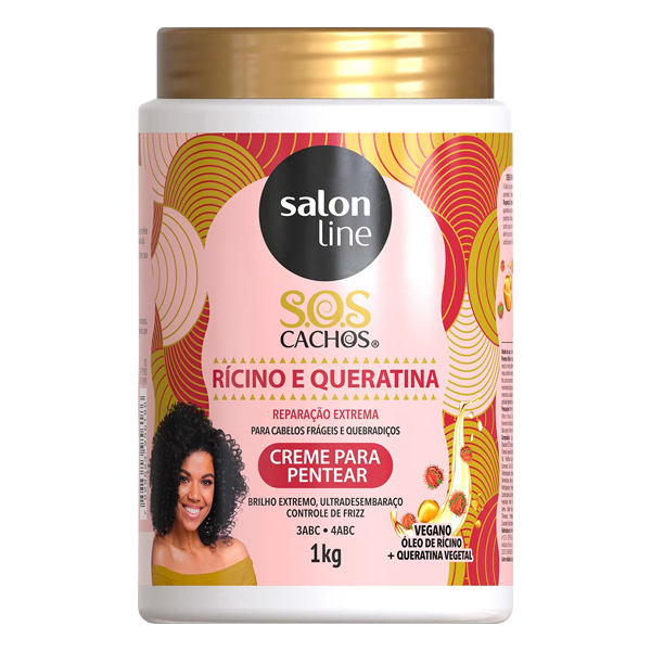 CREME PENTEAR SALON LINE 1KG CACHOS SOS RICINO QUERATINA (6)