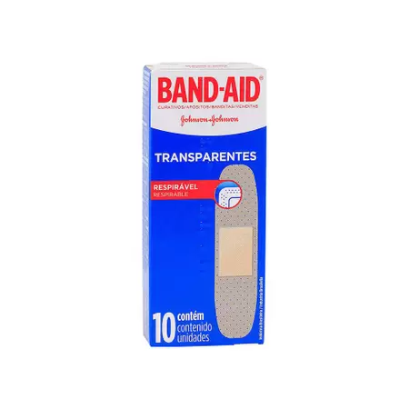 CURATIVO BAND-AID 10UN TRANSPARENTE (144)