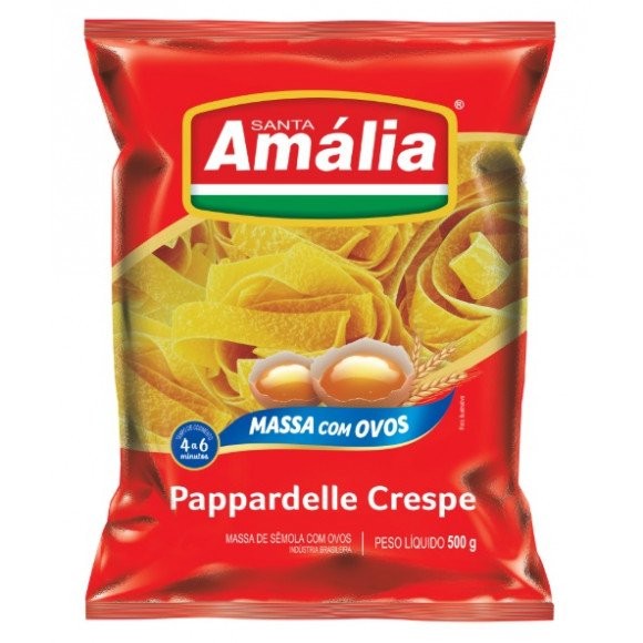 MACARRÃO PAPPARDELLE CRESPE OVOS STA AMÁLIA 500GX16