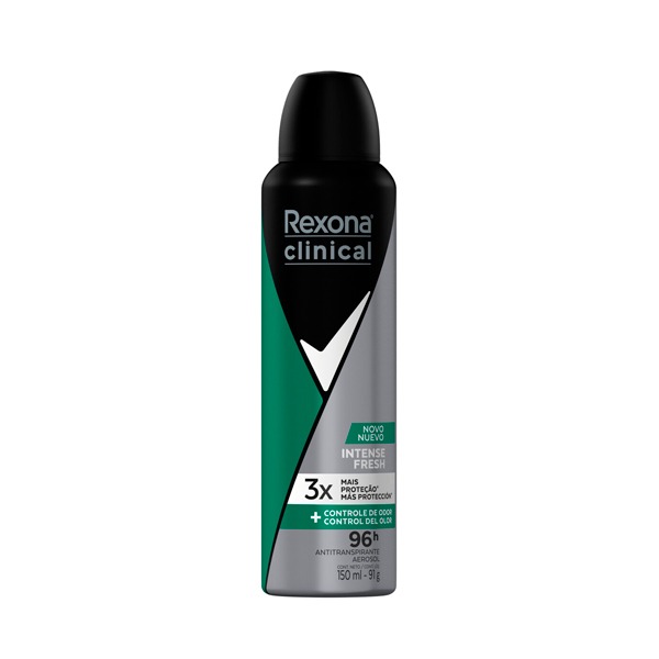 DES REXONA AERO 150ML/90G CLINICAL MASC INTENSE FRESH (12)