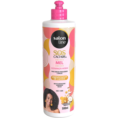 UMIDIFICADOR SALON LINE 500ML CACHOS SOS MEL (6)