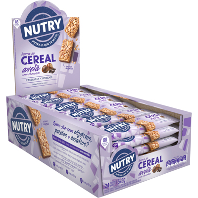 BARRA CEREAL NUTRY 22G AVELA CHOC DPARA 24UN (12)