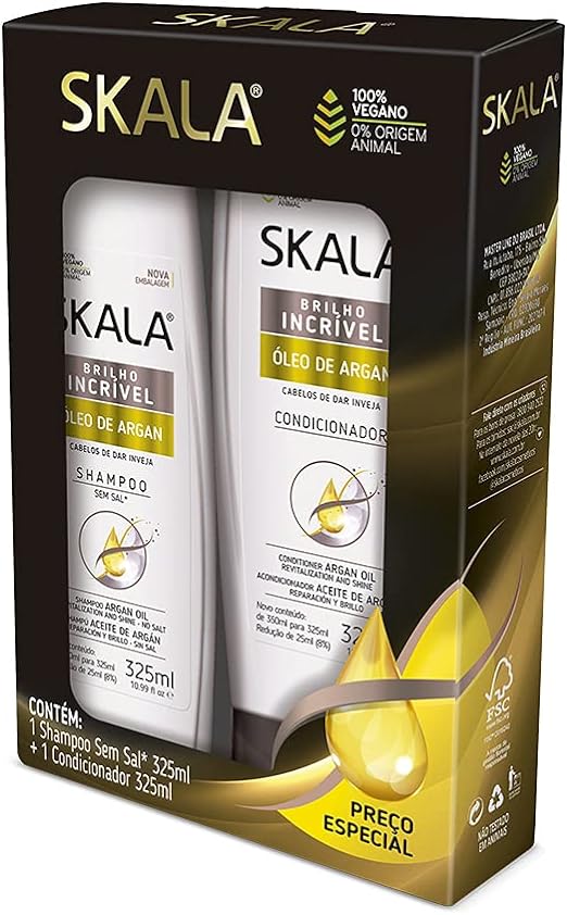 KIT SKALA SH+COND 325ML OLEO ARGAN (6)