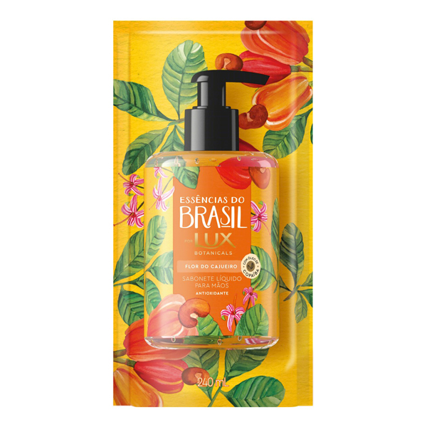 SAB LUX LIQ 240ML REFIL MAOS FLOR CAJUEIRO (12)