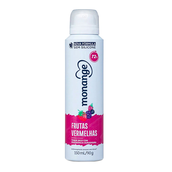 DESODORANTE AEROSSOL MONANGE 150ML FEMININO FRUTAS VERMELHAS (12)